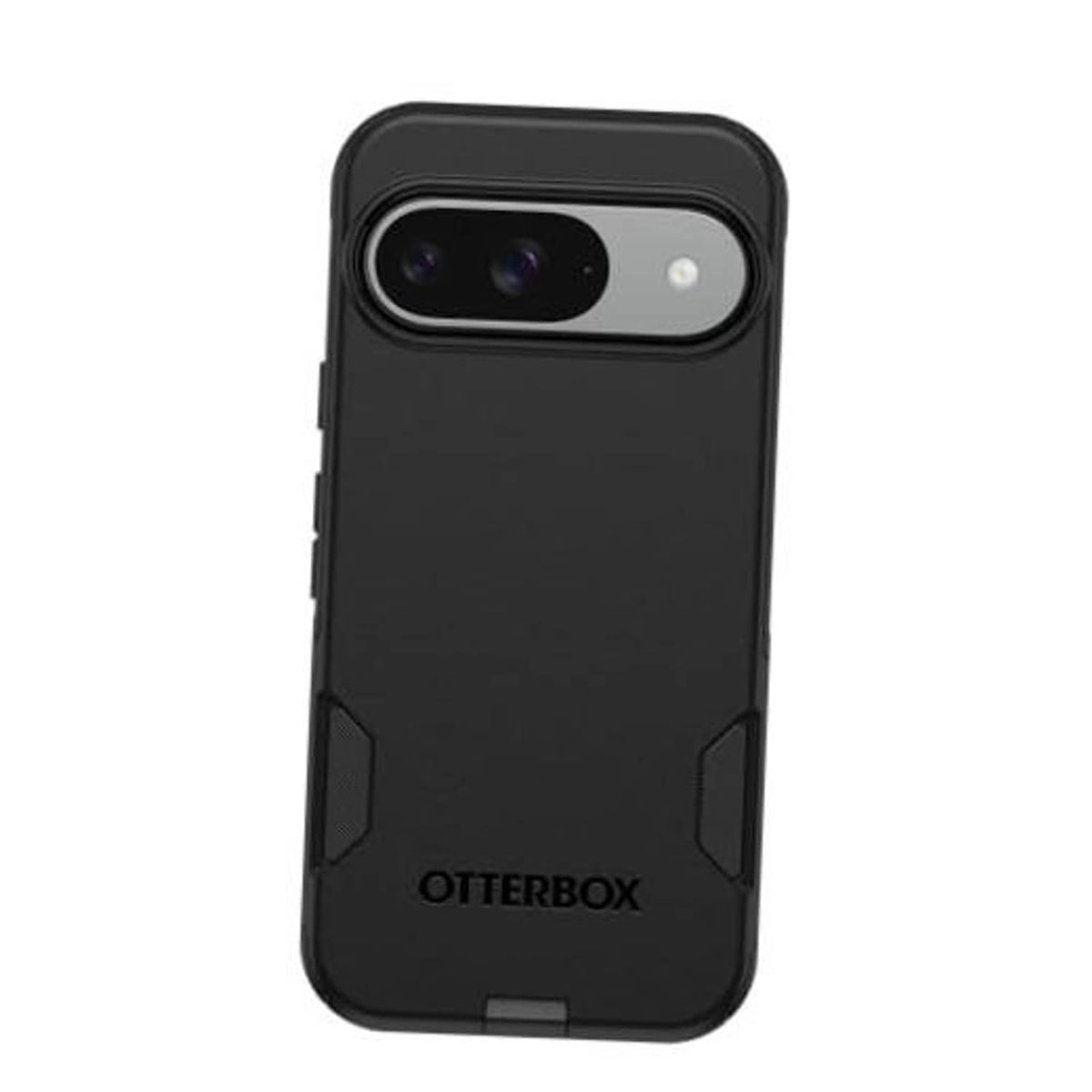 Black OtterBox phone case with raised camera cutout and slim protective edges