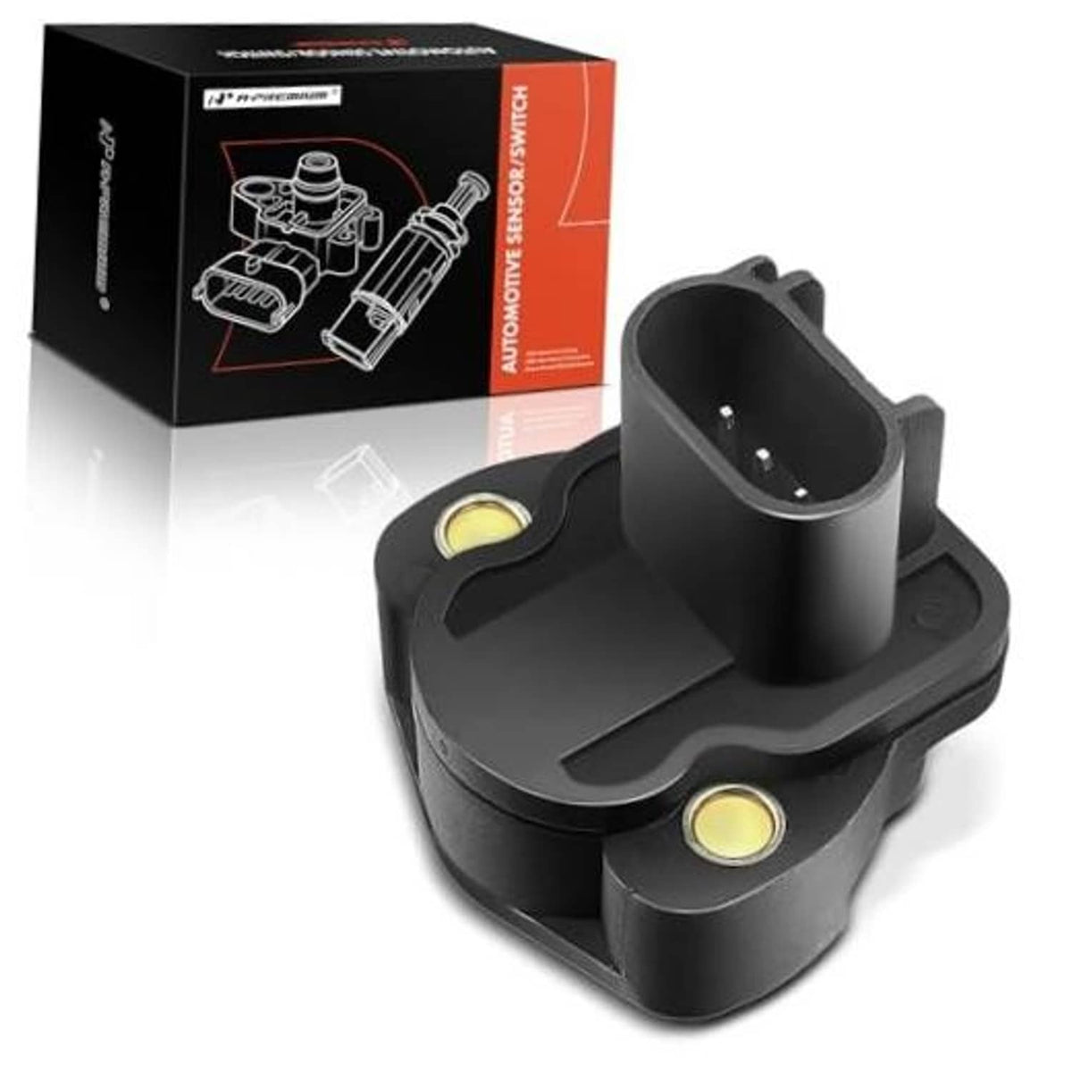 Throttle position sensor TPS with black plastic housing and electrical connector