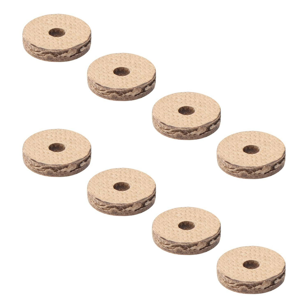 Moisture-absorbing hygroscopic cork discs, tan round pads with center hole, set of 8