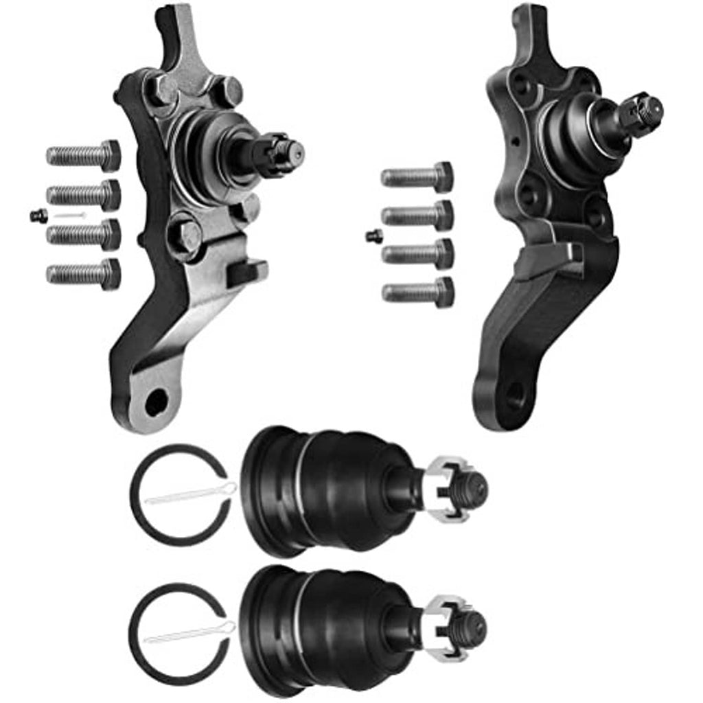 Front suspension ball joint set with two control arms and booted ball joints