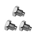 Hydraulic floor jack handle bolts set, chrome hex head with threaded shaft, 3pcs