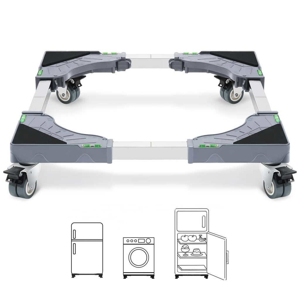 Grey appliance dolly cart with four locking twin casters