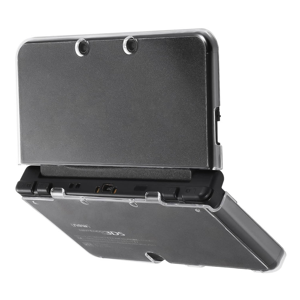 VSEER 3DS hard shell case with ultra-clear transparent back and hinge clips