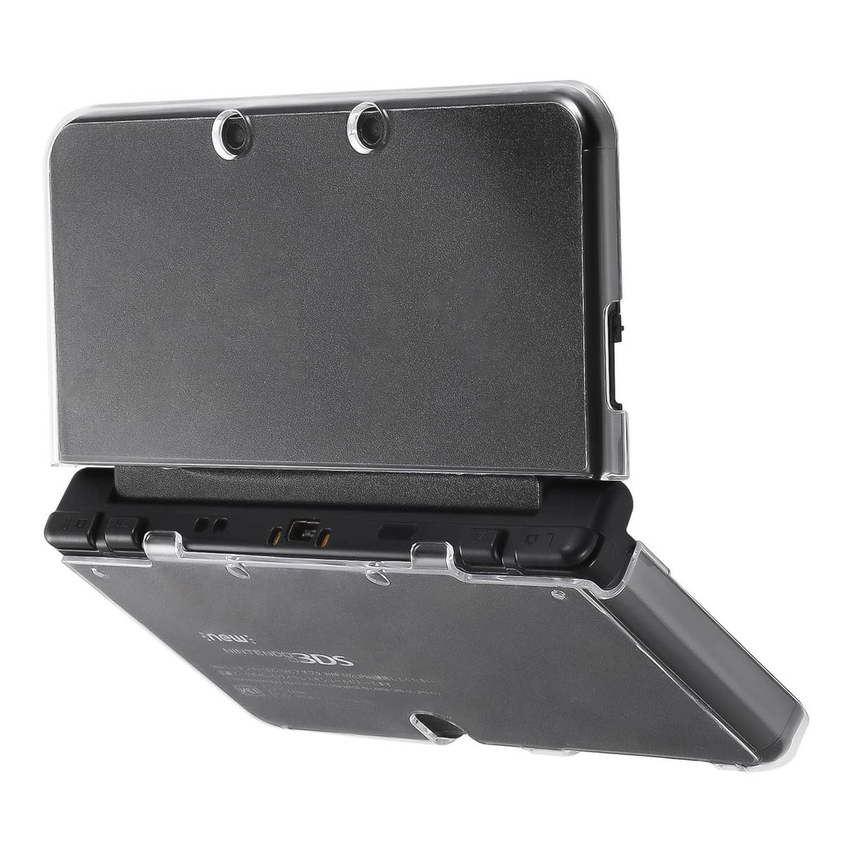 VSEER 3DS hard shell case with ultra-clear transparent back and hinge clips
