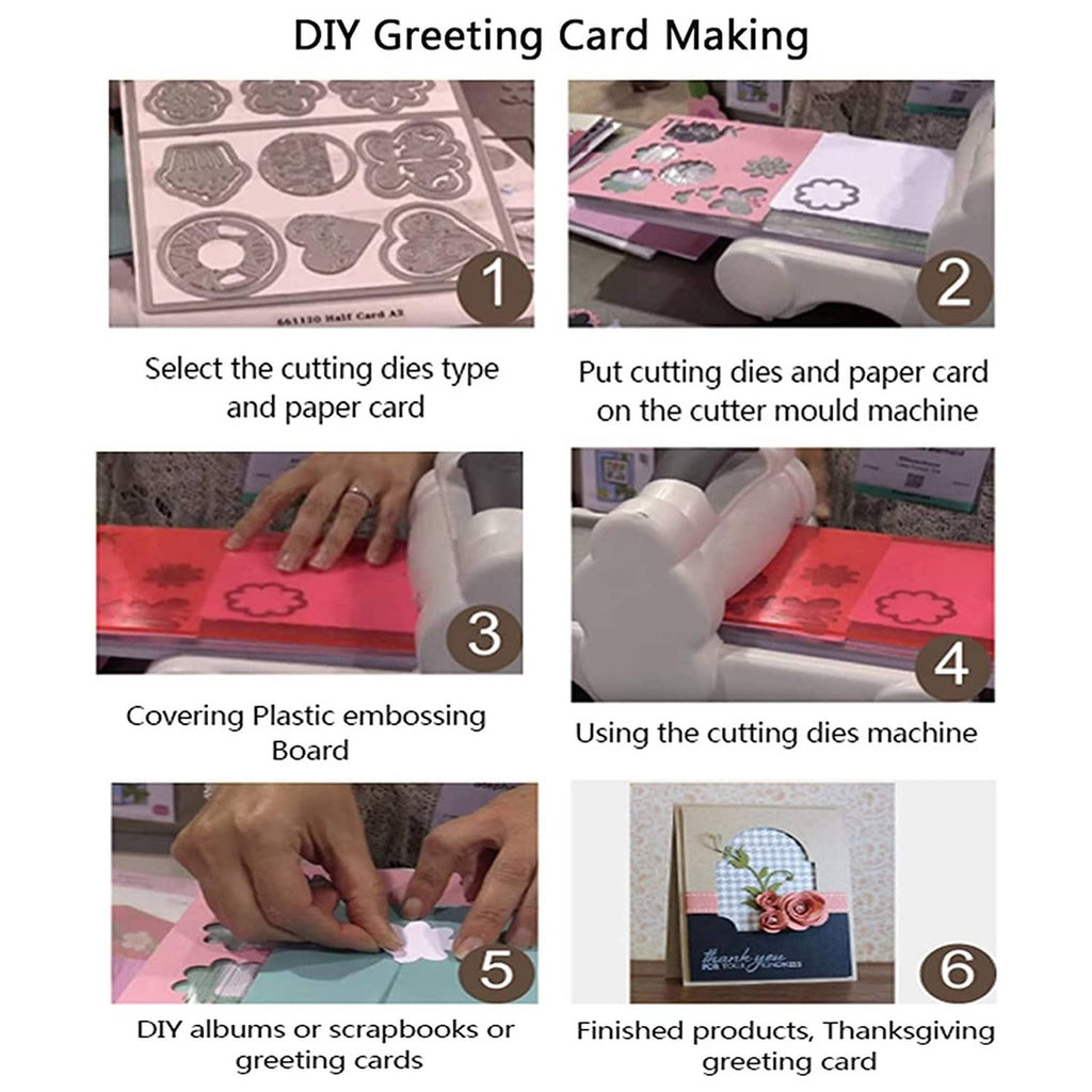 DIY greeting card making with metal cutting dies and a paper card using forest animals