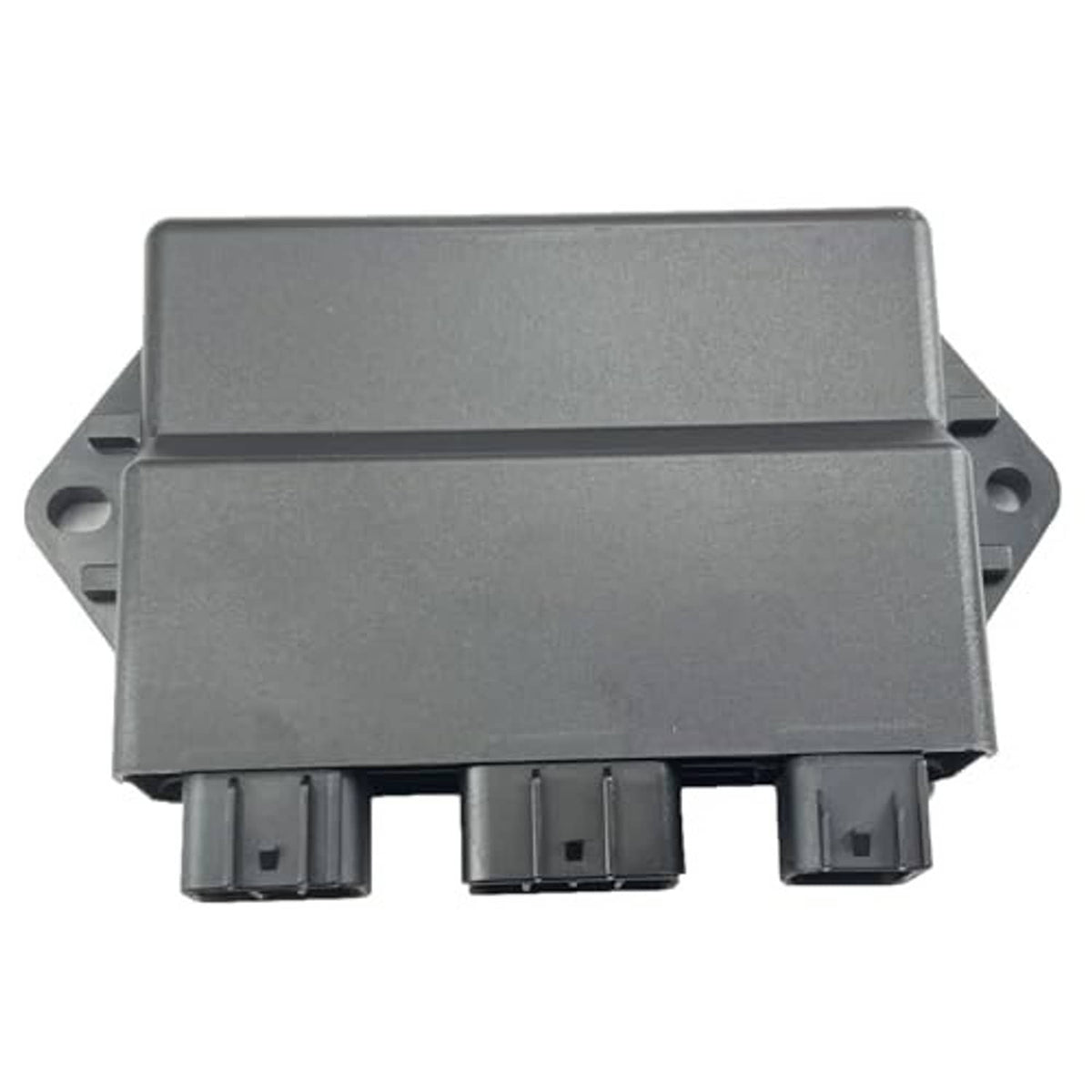 Gray CDI ignition control module box with front pin connector openings
