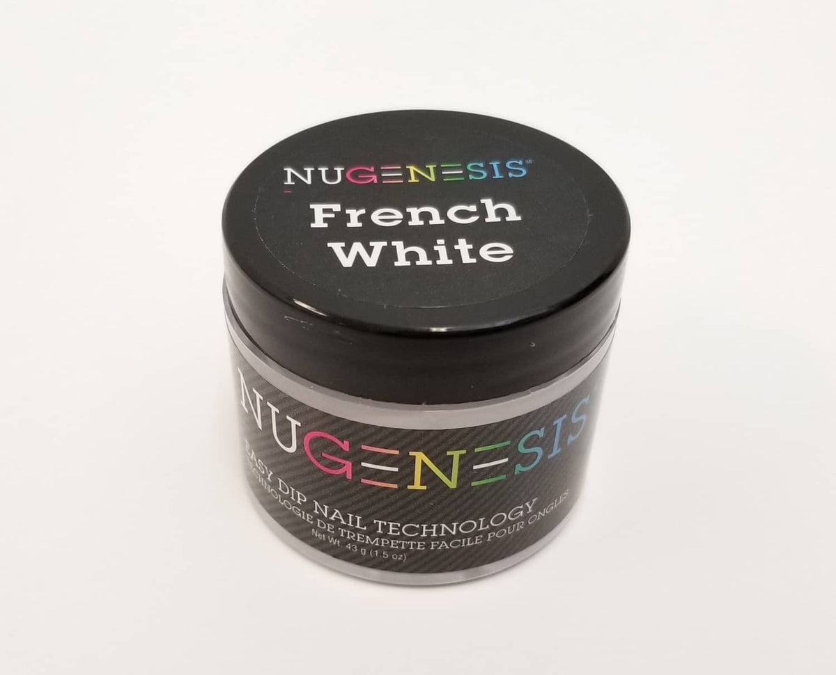 NUGENESIS dip dipping powder jar, French White shade, 1.5oz