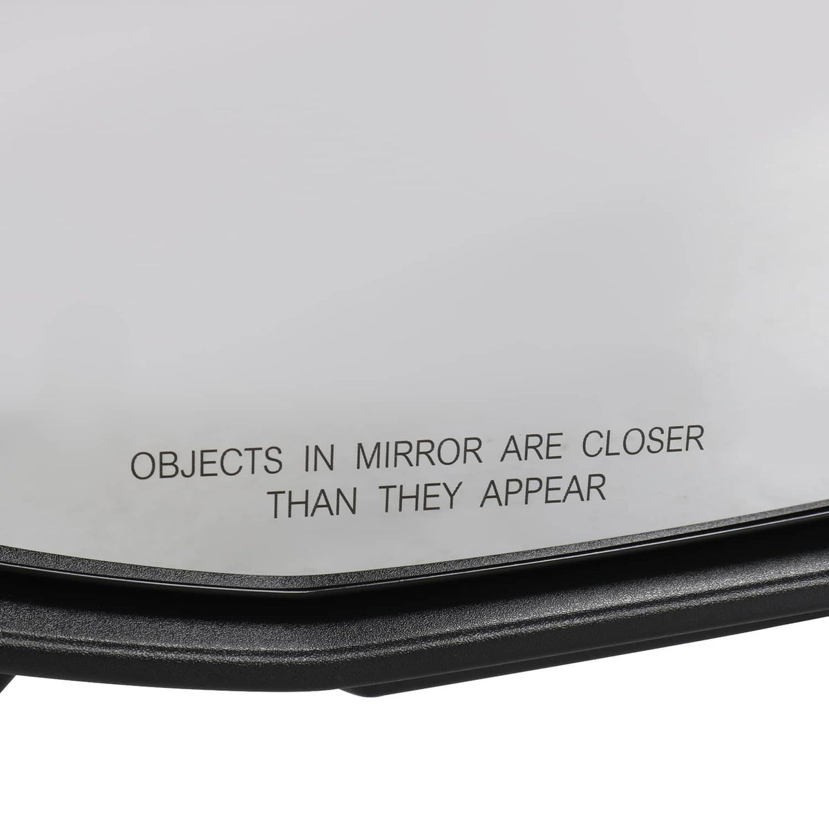 Black mirror glass edge with smooth housing trim