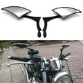 Blade rear view mirrors pair with black stems and clear mirror lenses