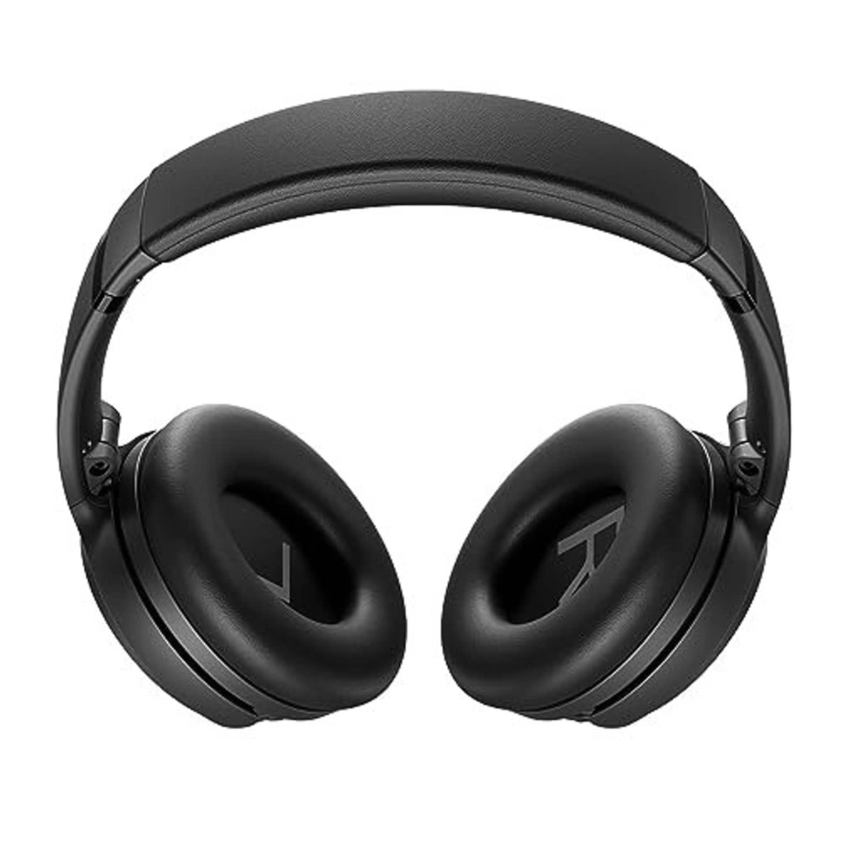 Black Bose over-ear wireless headphones with padded ear cushions