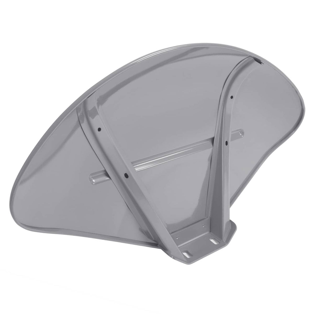 Gray fender skin panel with side supports and long central slot detail