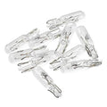 Pack of 10 clear T5 W1.2W LED dashboard bulbs, transparent glass body