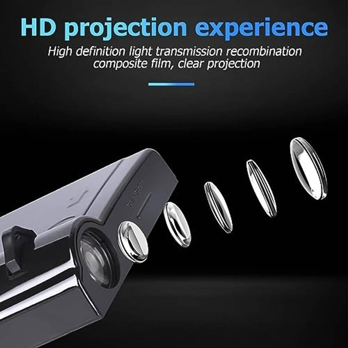 Car door light projector with multiple lens discs for clearer projection