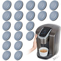 Set of round grey appliance sliders with smooth underside, 20 pack
