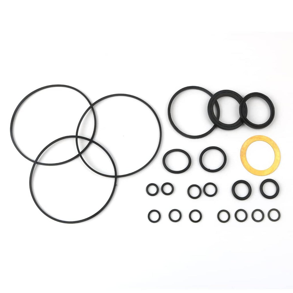 Eaton Char-Lynn hydraulic motor Buna seal kit with black seal rings and tan O-ring