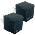 5-pin automotive relay, dark blue plastic case with 2 spade terminals on each side