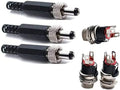 2.5x5.5mm DC male power plug set with 3-pin solder terminals, three pieces