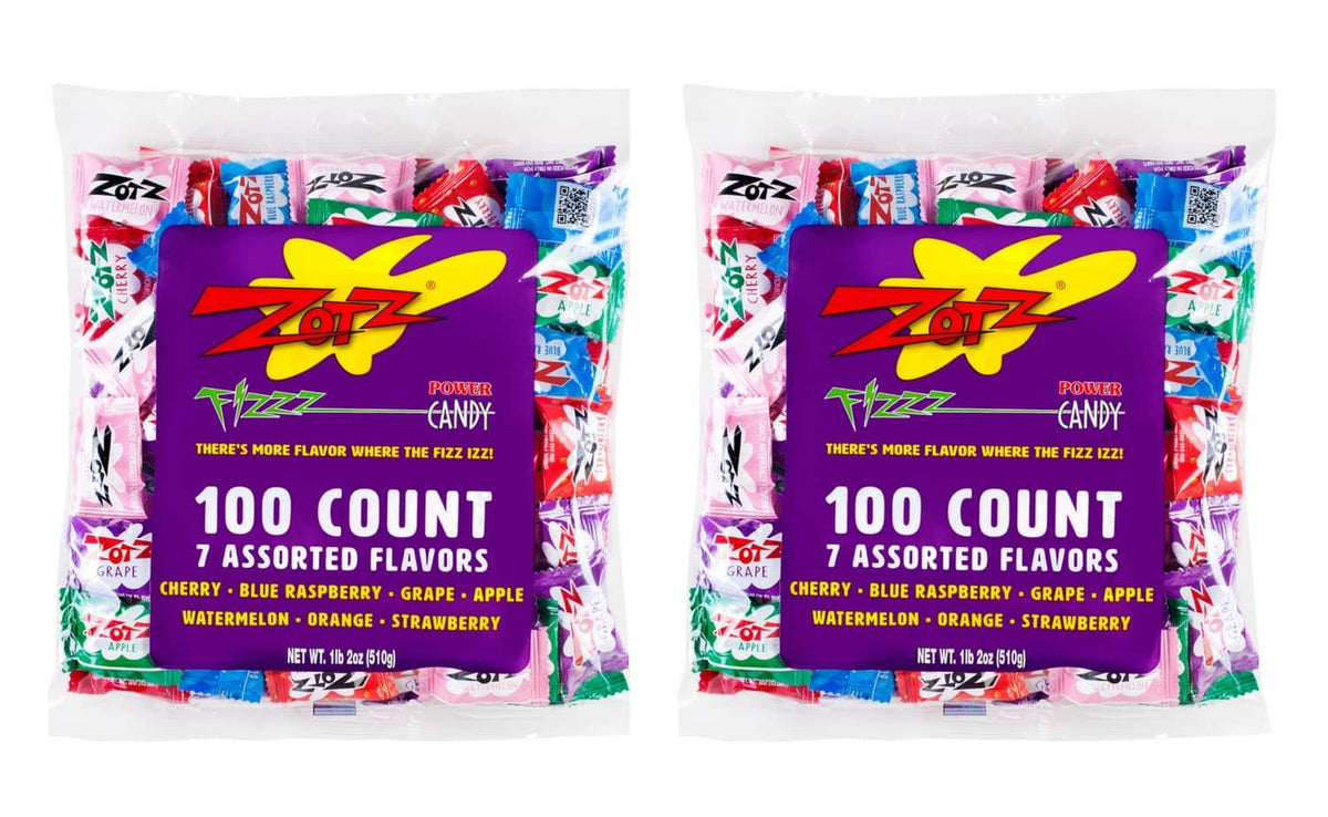 Assorted hard candy bulk bags, 100-count variety, individually wrapped pieces
