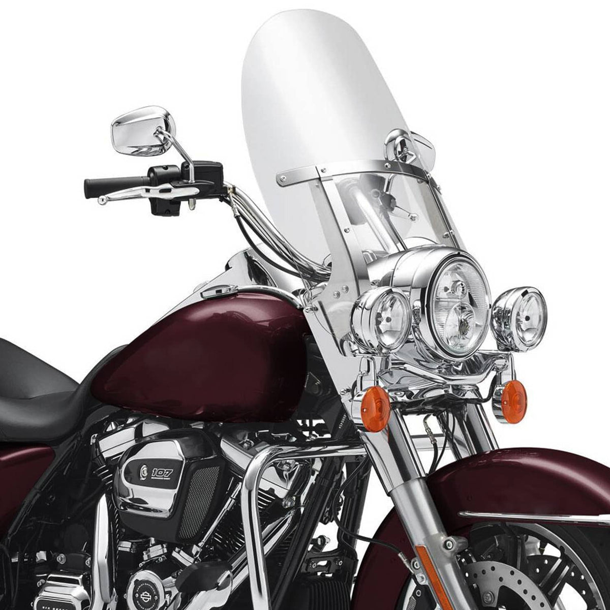 RivetOak For 1994-2023 Harley Touring Road King Special FLHRX Clear Windshield W/ Bracket