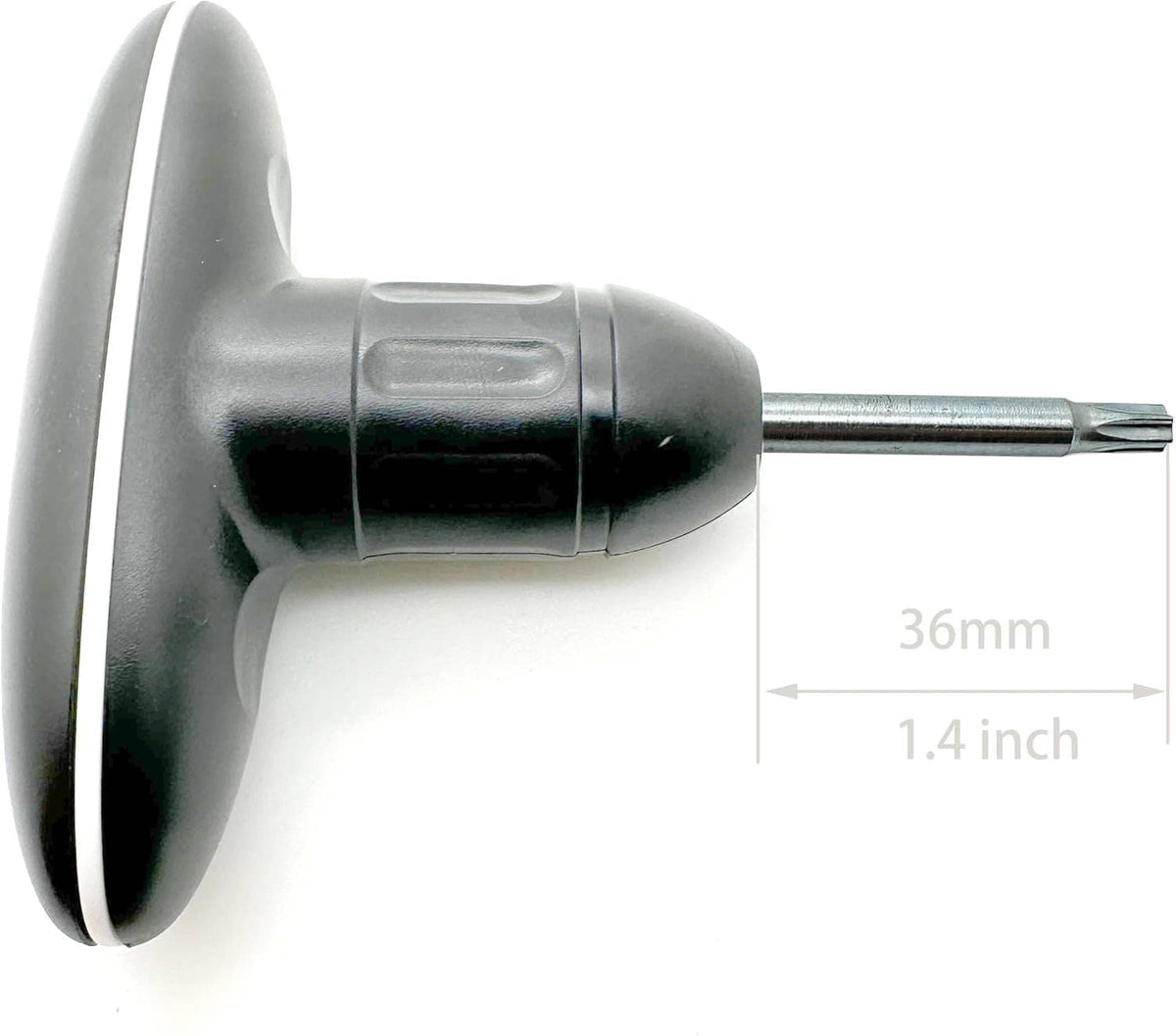 Golf torque wrench head with extended metal shaft and star-shaped bit