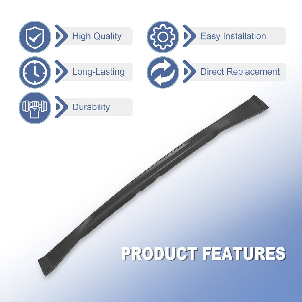 Front lower bumper valance, black plastic trim bar