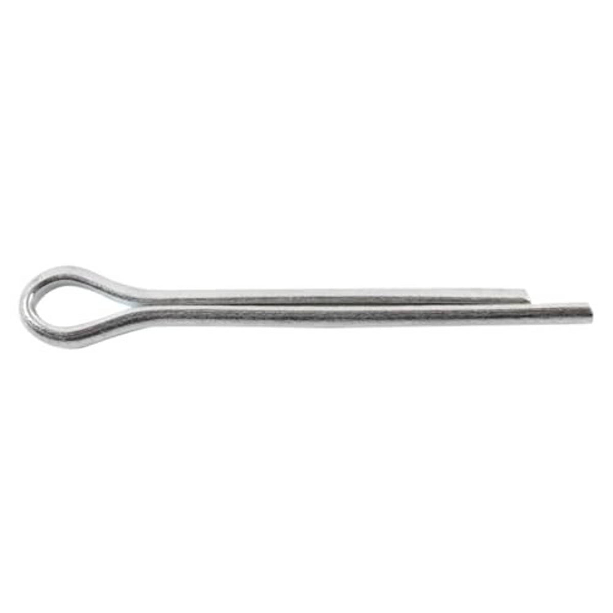Steel retaining pin with circular loop and straight shank