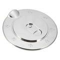 Chrome fuel tank filler cap cover decoration, round plate with mounting screws and lever