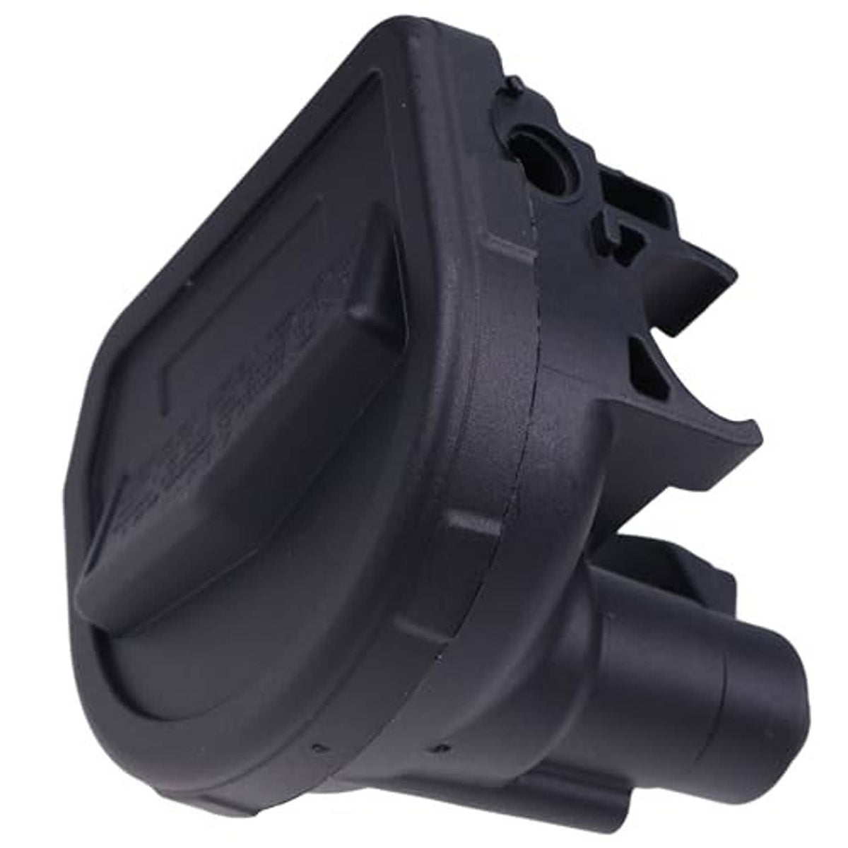 Thumb throttle lever housing side profile in black plastic with yellow slider