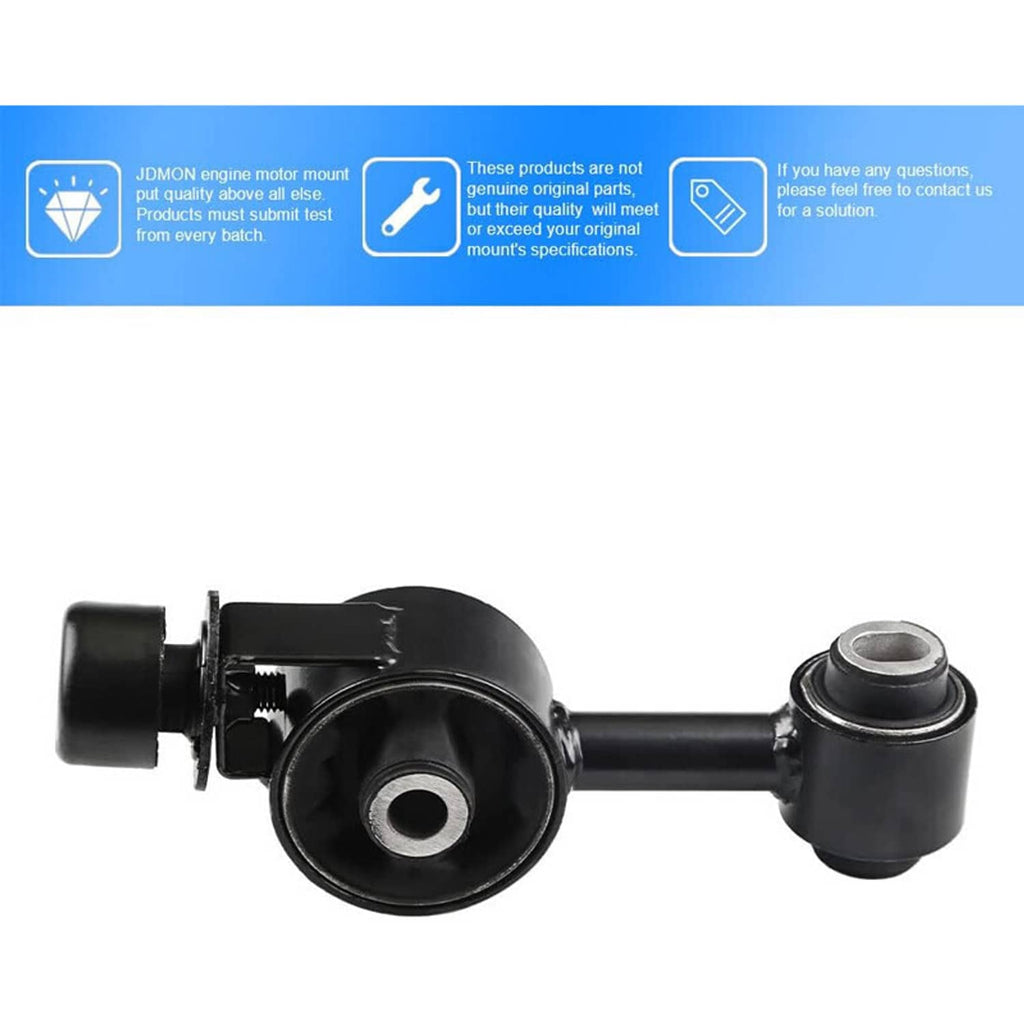 Upper engine motor mount showing circular rubber isolator and mounting bolts