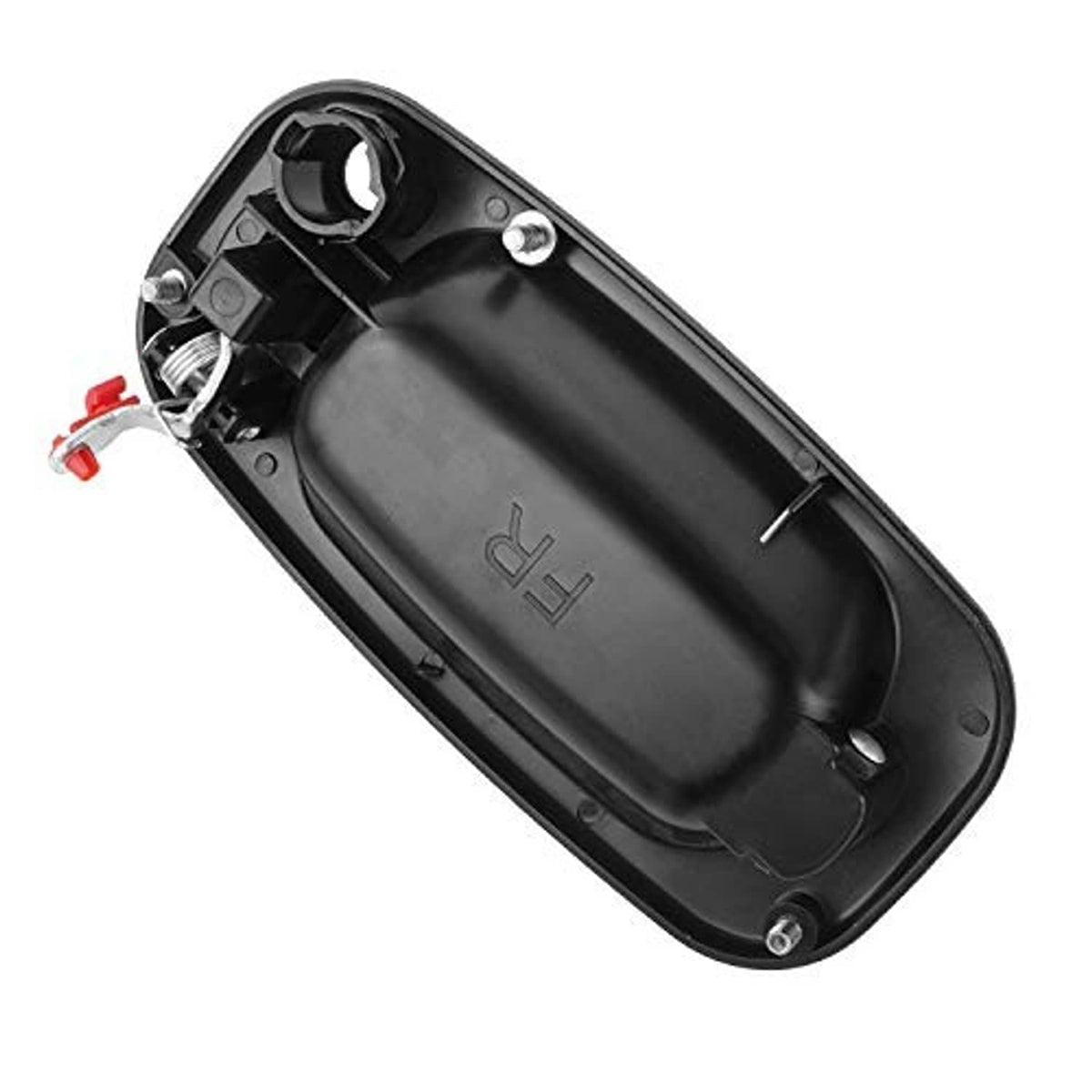 Exterior door handle assembly, black interior panel with mounting hardware
