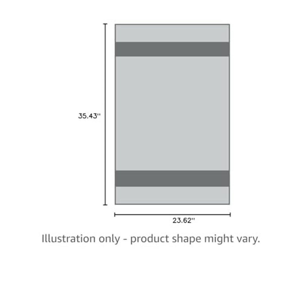 Chamois leather cleaning cloth size diagram with approximate dimensions