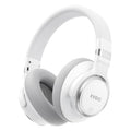 White over-ear wireless ANC headphones with gray cushions and KVIO logo on earcup