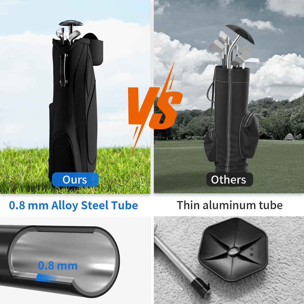 Two black support poles with round blossom cap and textured base