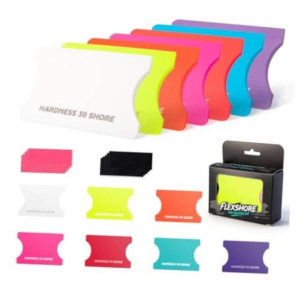 Vinyl wrap squeegee kit with colored squeegees and felt pads, multicolor set