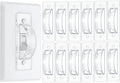 Clear toggle light switch guard covers set arranged for a 12-pack selection