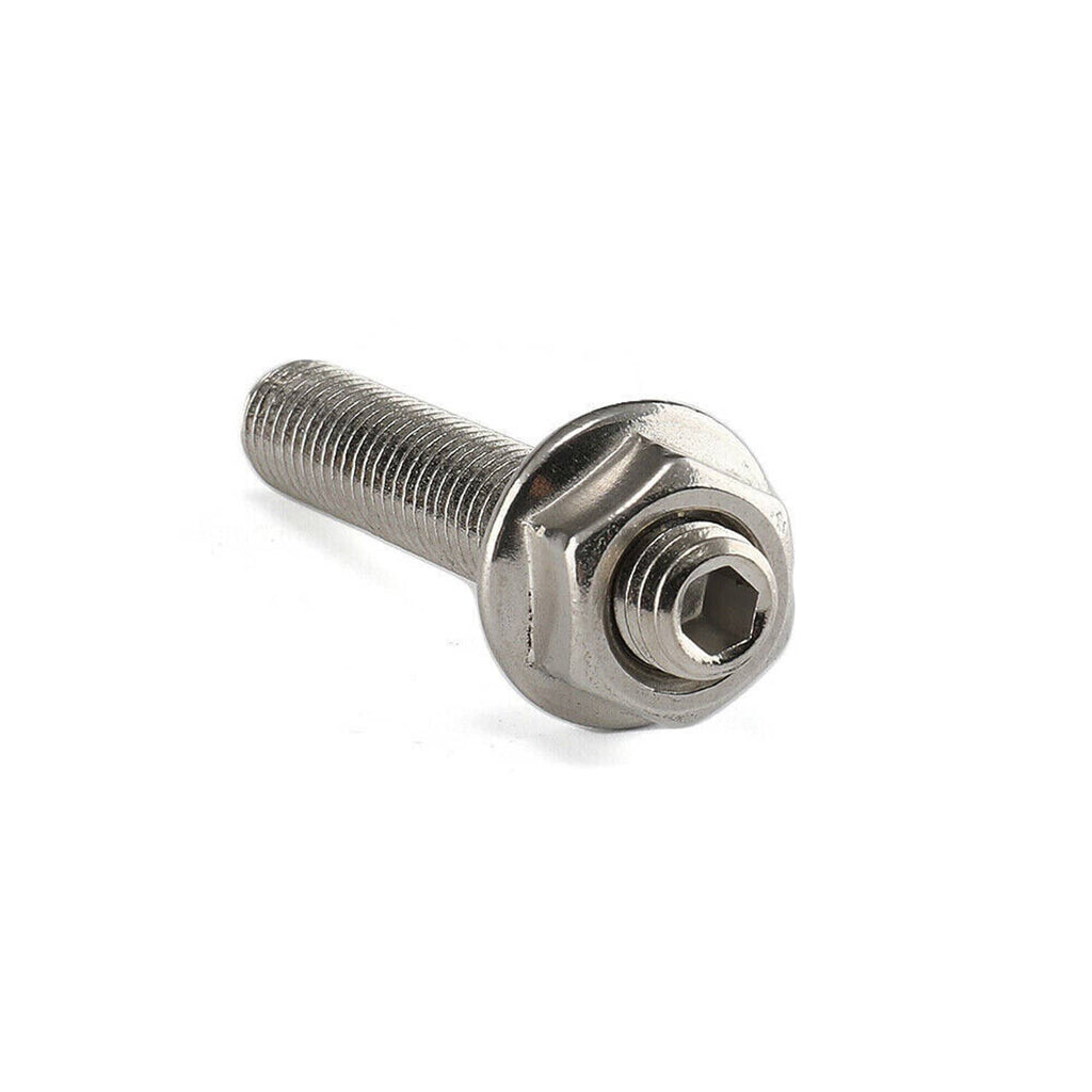 Stainless steel exhaust manifold stud with hex nut and threaded shank
