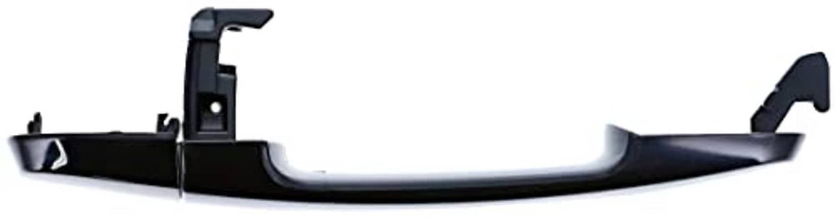 Primed black exterior door handle with rear mounting bracket and cutout detail