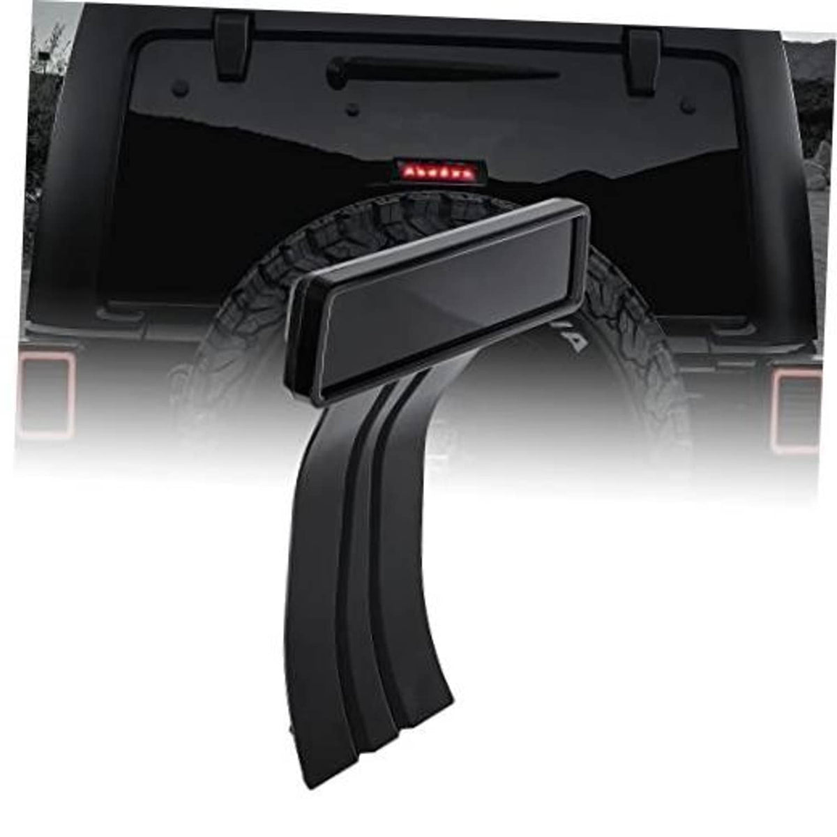 LED third brake light replacement with smoked lens and black mounting housing