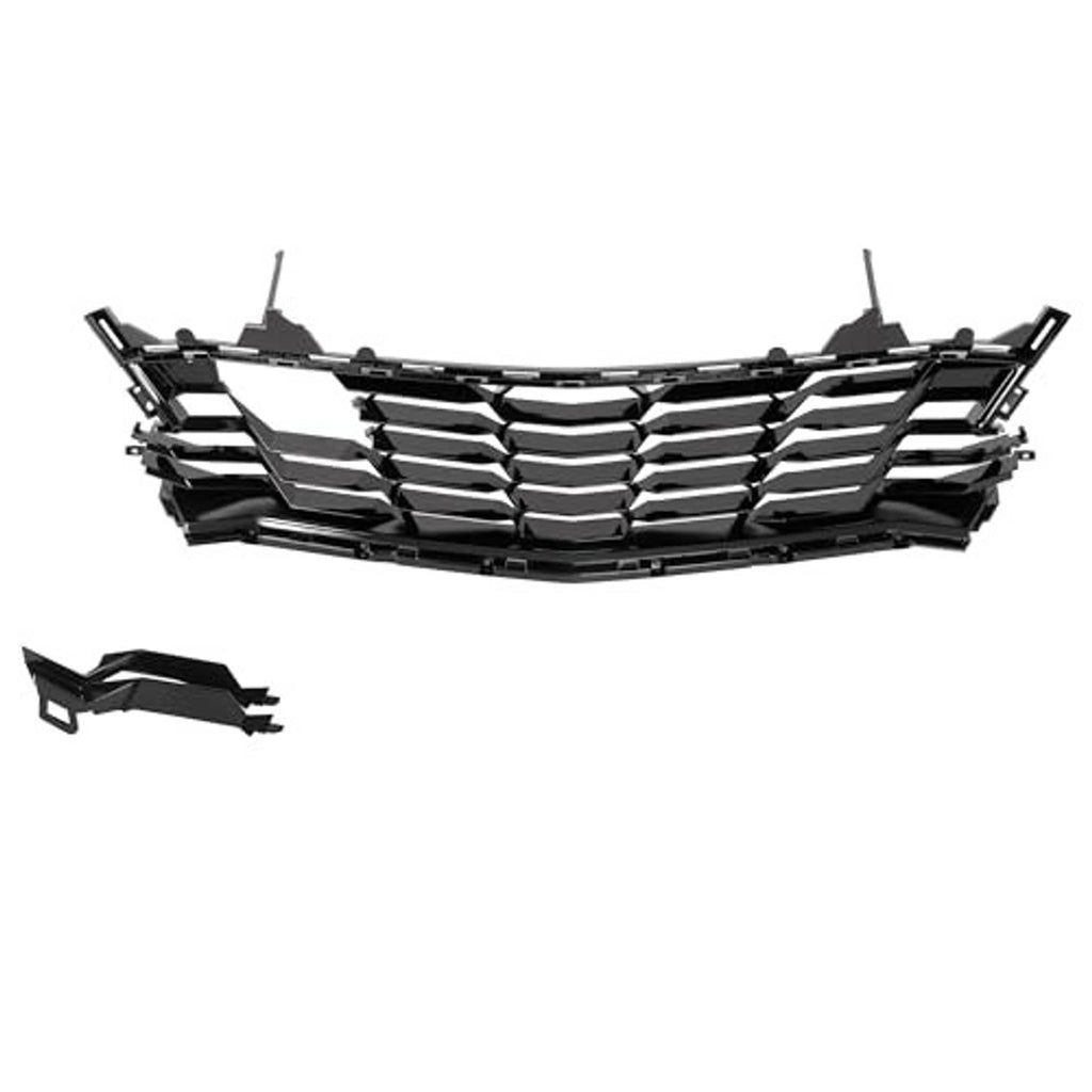 Front grille with detailed bar pattern and small mounting brackets