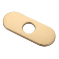 Gold kitchen sink faucet hole cover deck plate with single circular opening