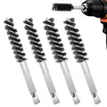 Golf club brush heads with silver handles and black bristles, 4-pack set