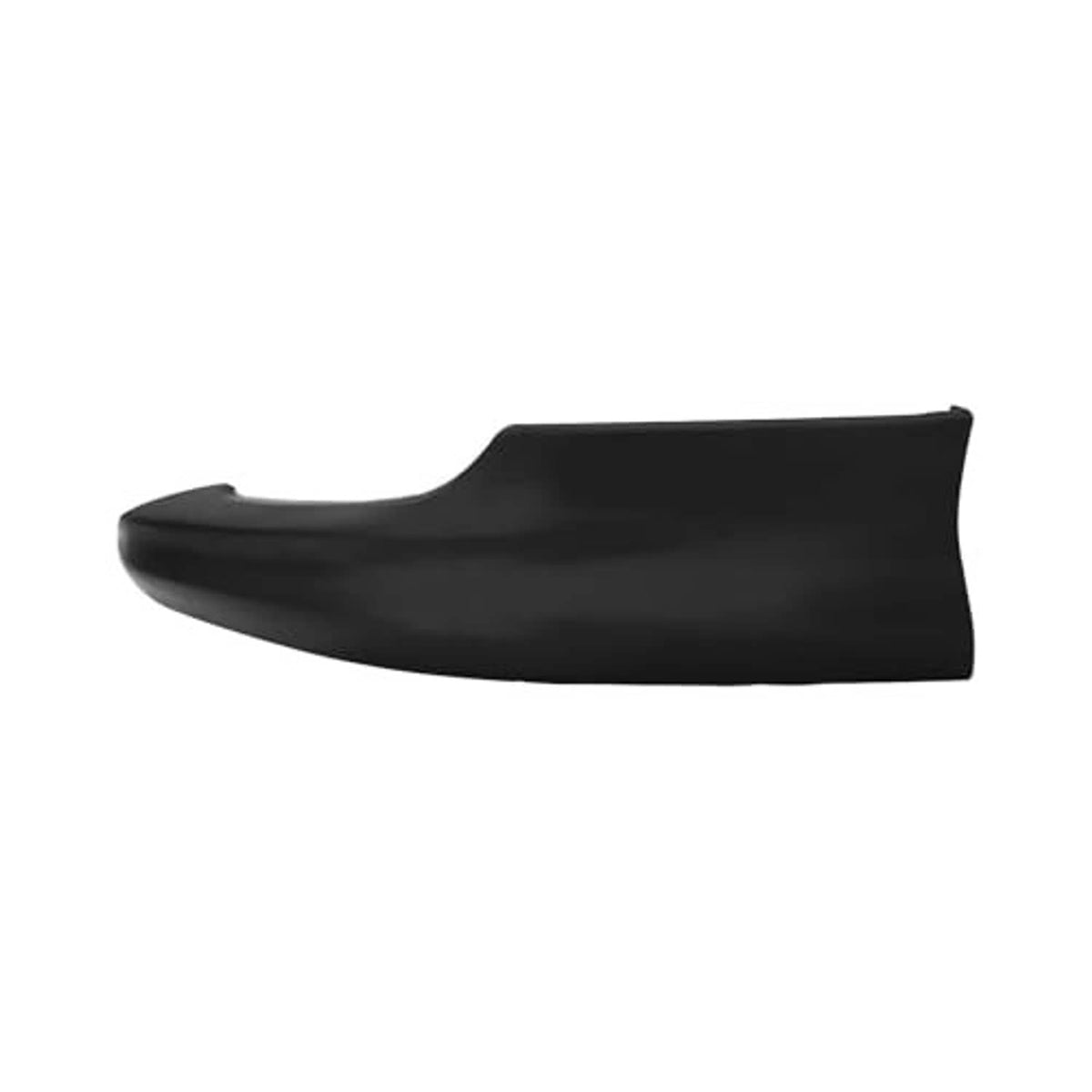 Black curved seat trim cover panel, side view