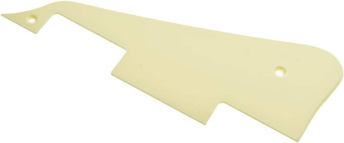 Cream 1-ply LP guitar pickguard with two mounting holes