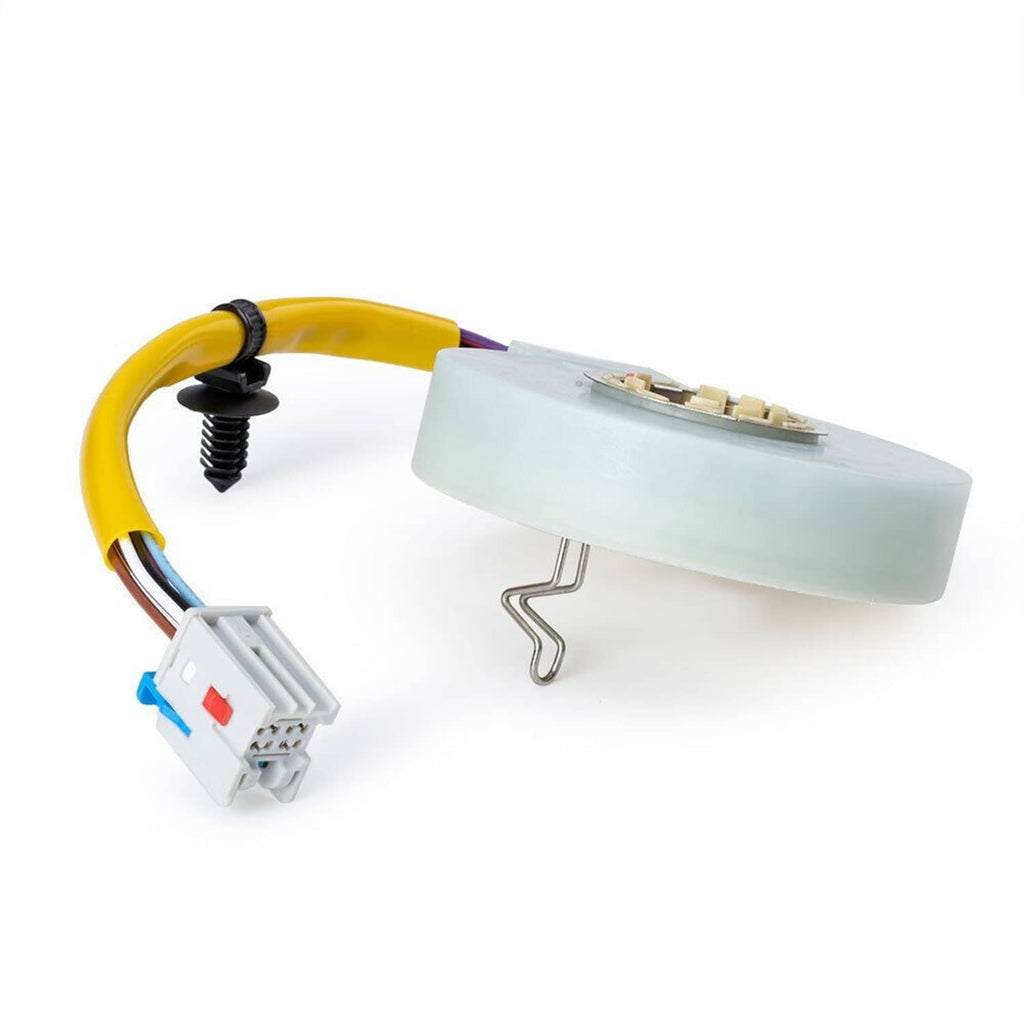 Power steering torque sensor set with sensor housing, yellow lead, and white connector plug