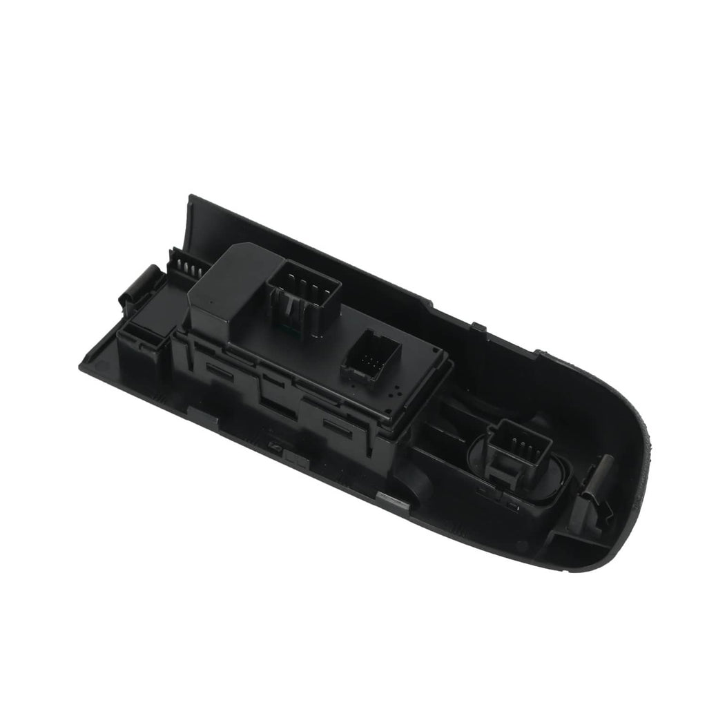 Power window switch underside with plastic cover and visible electrical connector blocks.
