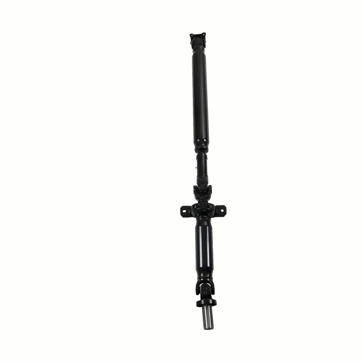 Rear driveshaft prop shaft assembly with central joint and mounting yoke