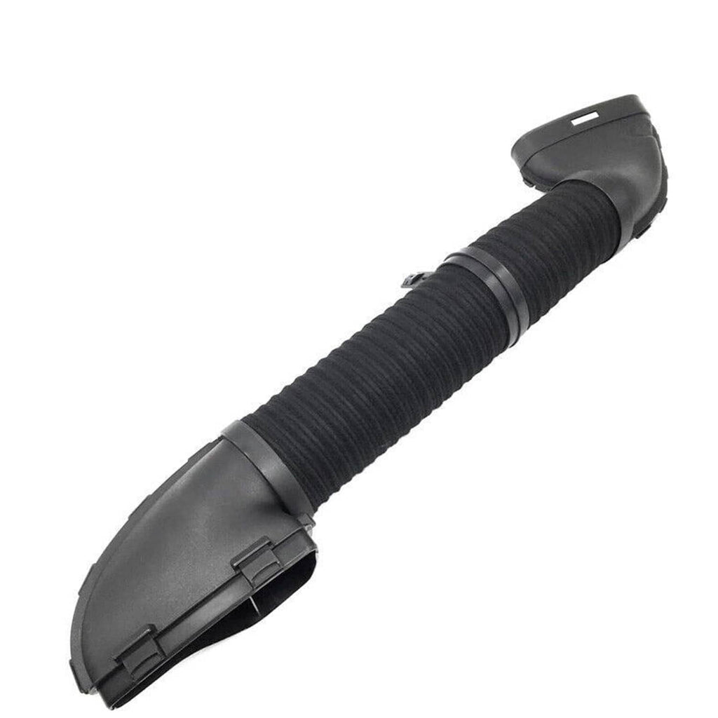 Black air intake hose tube with molded ends and ribbed flexible middle