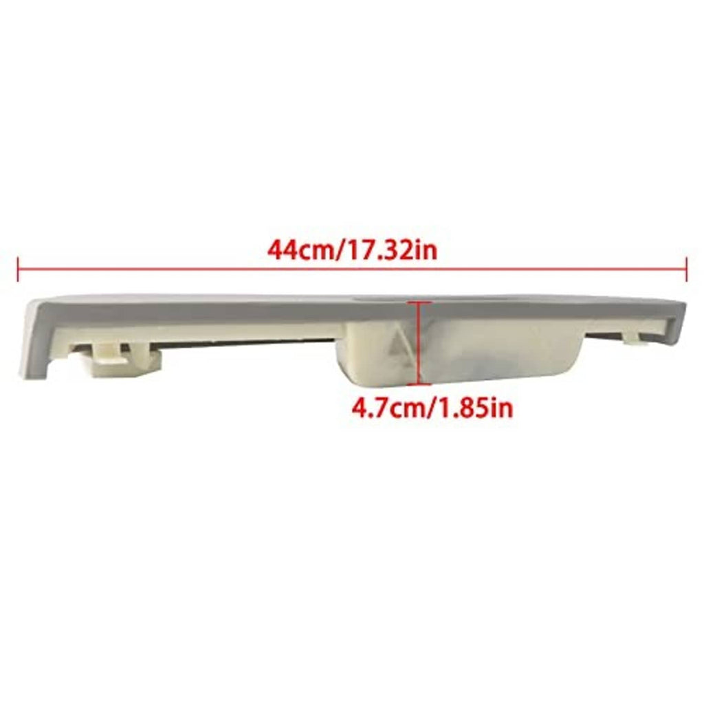 Door armrest cover, 44 cm length, with underside mounting tab