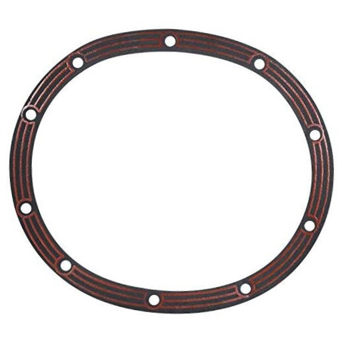 Differential cover gasket ring, dark rubber-coated with multiple bolt holes