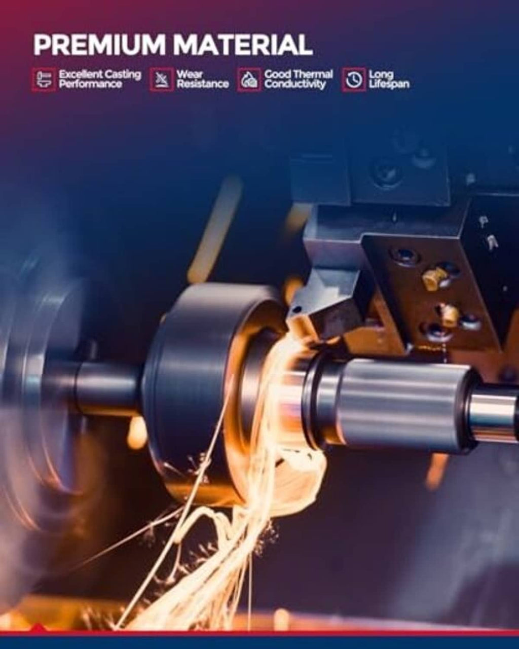 Idle air control valve part during metal machining with sparks